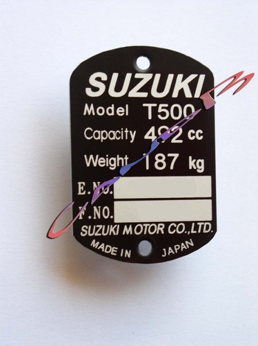 Plaque suzuki t - , 500